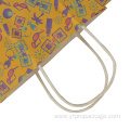 Mix Color Shopping Handle Kraft Paper